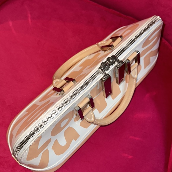 Louis Vuitton peach graffiti Alma satchel by Stephen sprouse east west dome bag - Picture 11 of 16